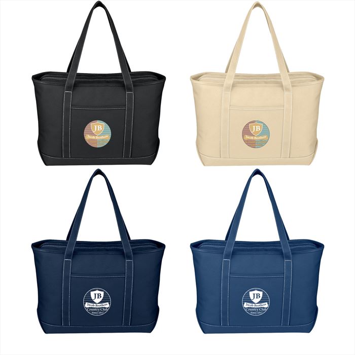 JH3255 Large Cotton Canvas Yacht Tote With Custom Imprint
